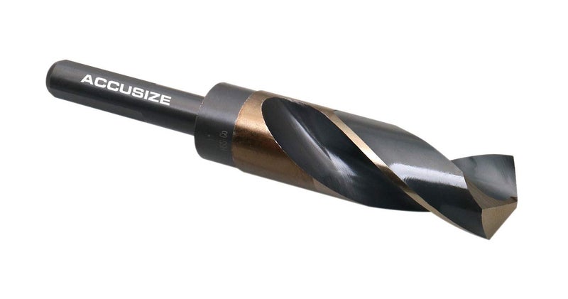 Accusize Industrial Tools 1'' ANSI M35(H.S.S. + 5% Cobalt) S and D Drill, 1/2'' Shank, 135 Degree Split Point, 0412-0001 - Image 3
